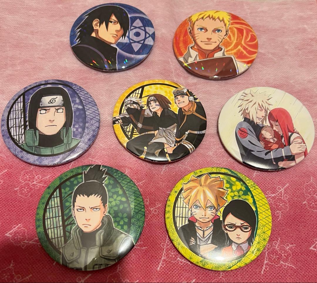 【未使用】NARUTO展限定缶バッジ 7点【ミナト カカシ 火影ナルト サスケ】