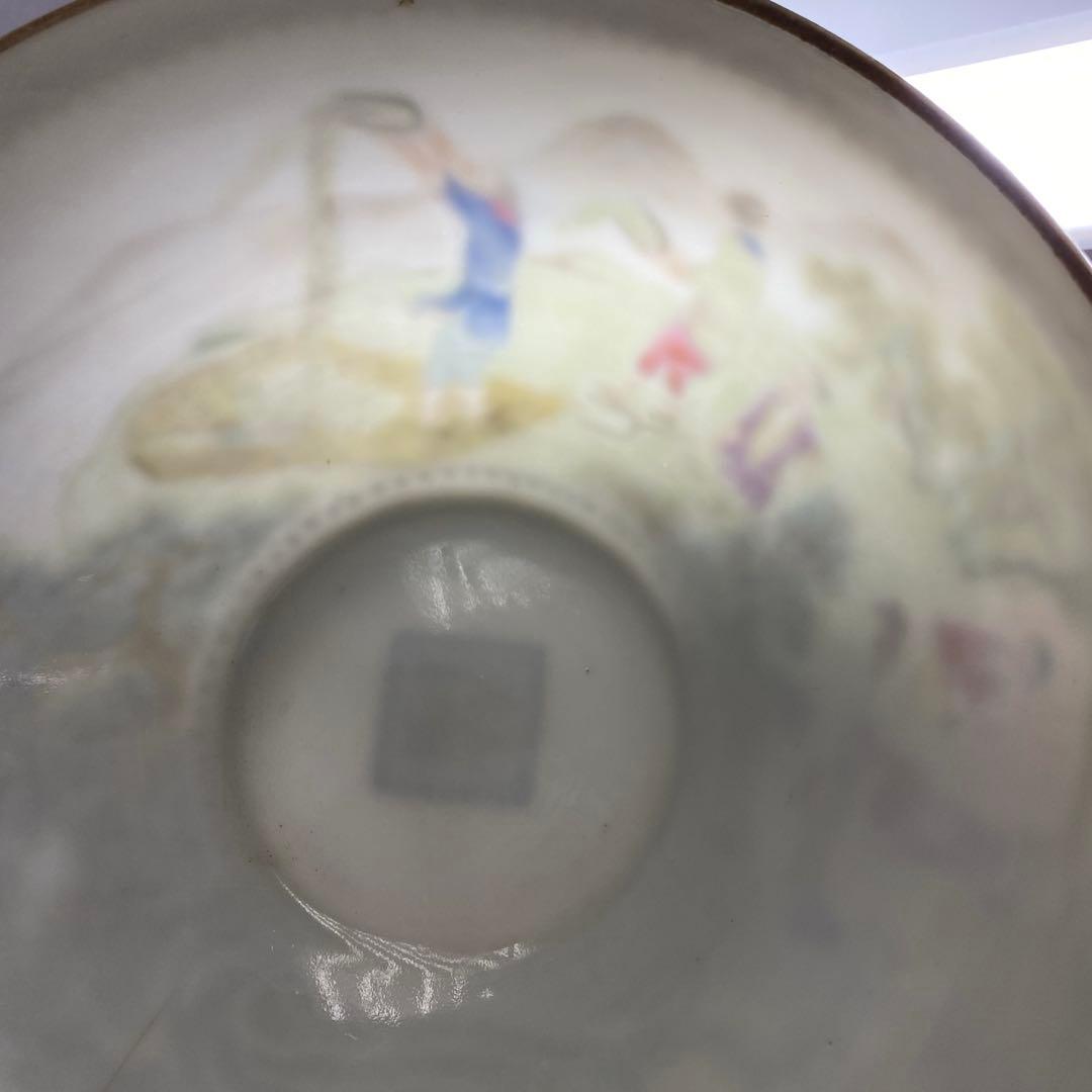 中国清時代　乾隆年製　薄胎極上人物風景画鉢　箱付　東Y7-0331☆2Fトヒト