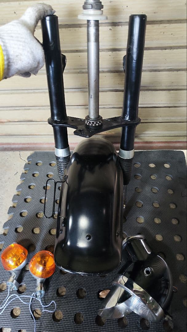 ダックス　フロントフォーク　カブトフェンダー　ホンダ純正　2型