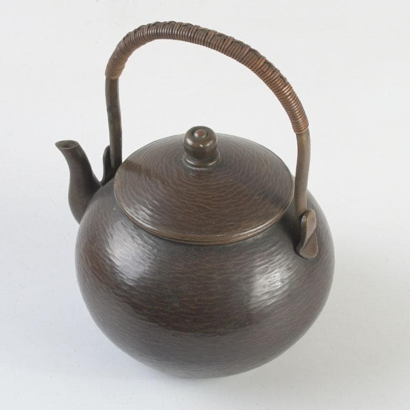 煎茶道具　銅製　杉目　湯沸　薬缶　合わせ箱　V　9477