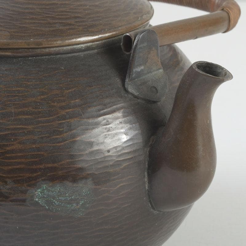 煎茶道具　銅製　杉目　湯沸　薬缶　合わせ箱　V　9477