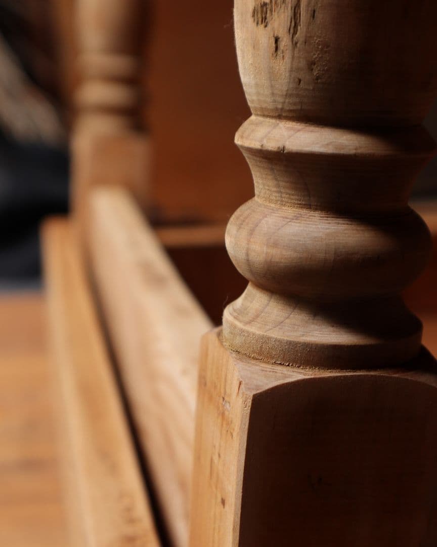 最終お値下げ 大きめサイズのろくろ脚角ちゃぶ台　古道具 古家具 ローテーブル