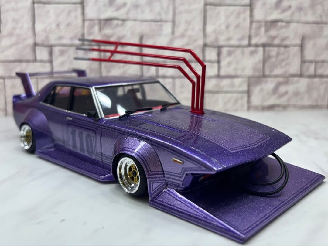 アオシマ　ケンメリ4ドア　完成品　1/24 メタリックブルー