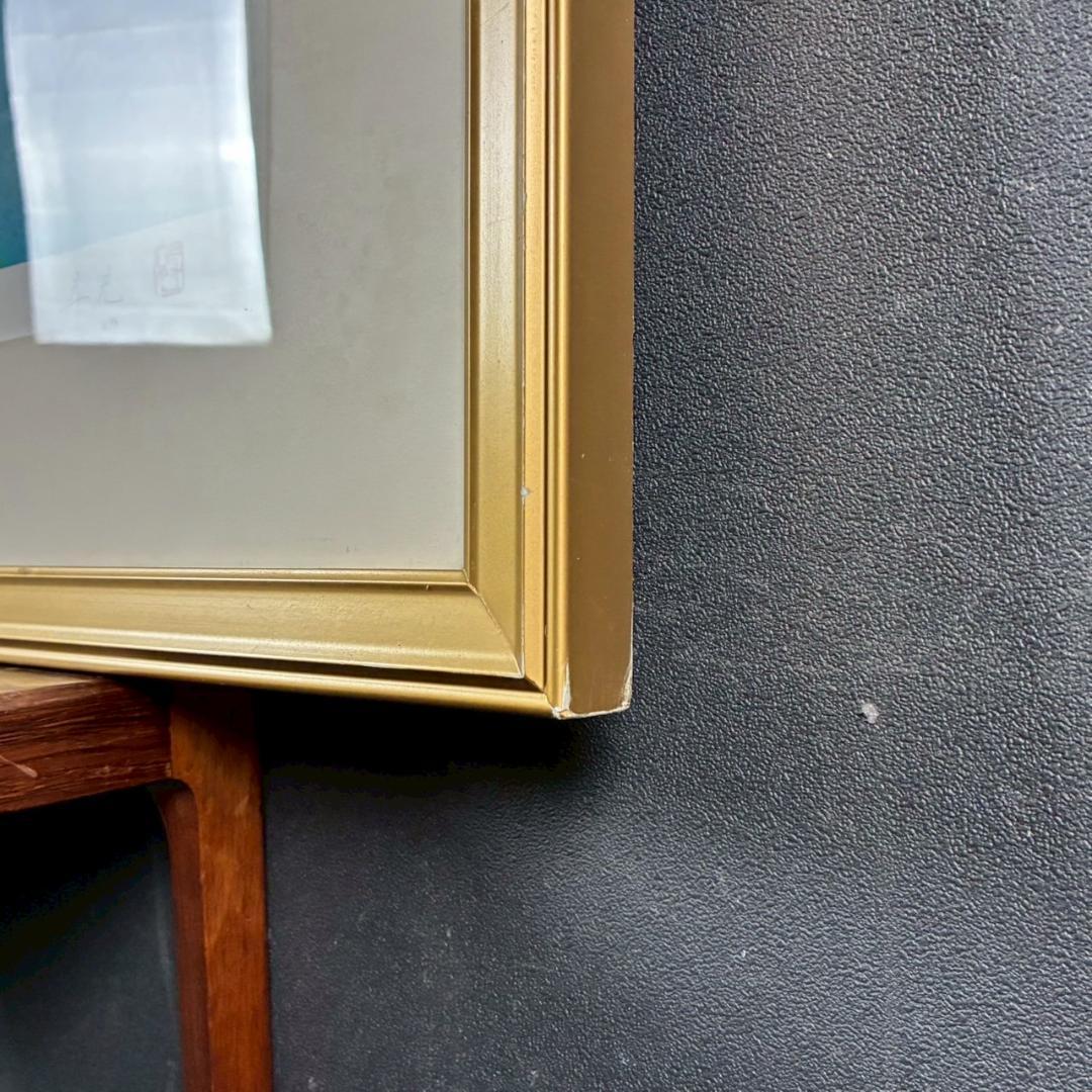 浜田昇児「緑映」リトグラフ 直筆サイン入り 額縁入り 限定150点 濱田昇児