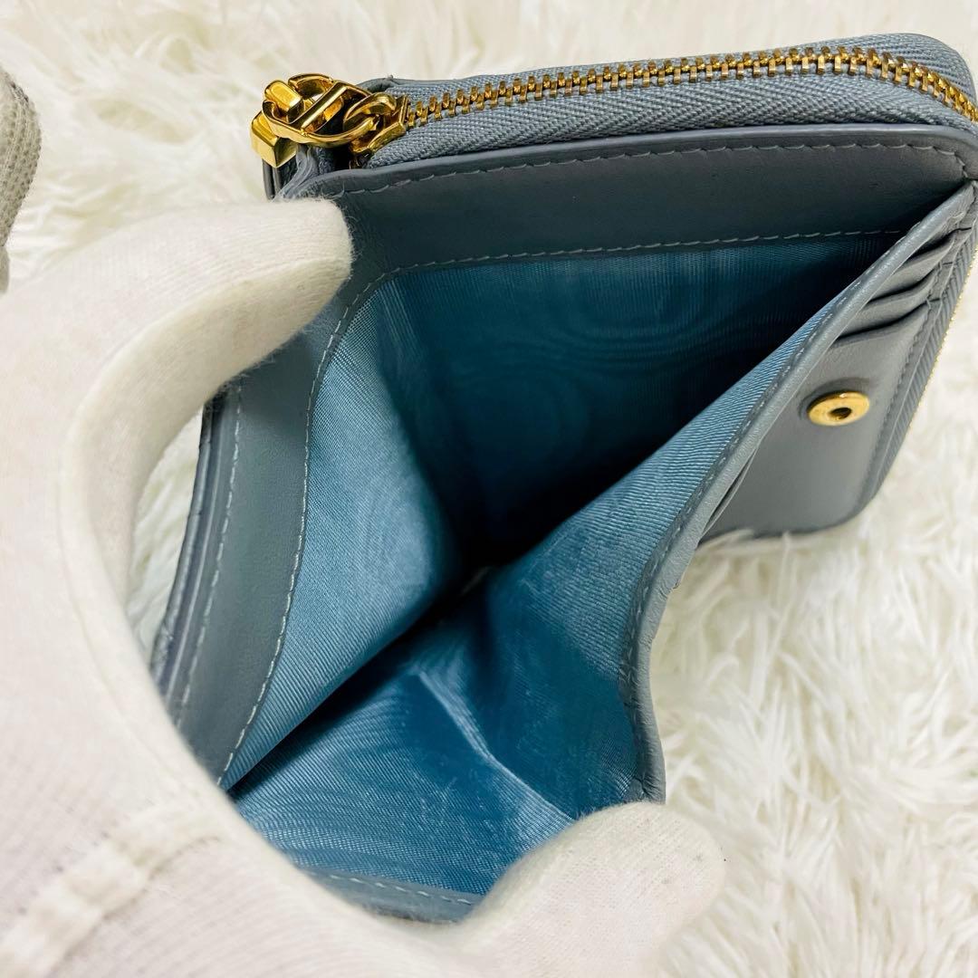 極美✨ディオール 二つ折り財布 キルティング レザー カナージュ 現行