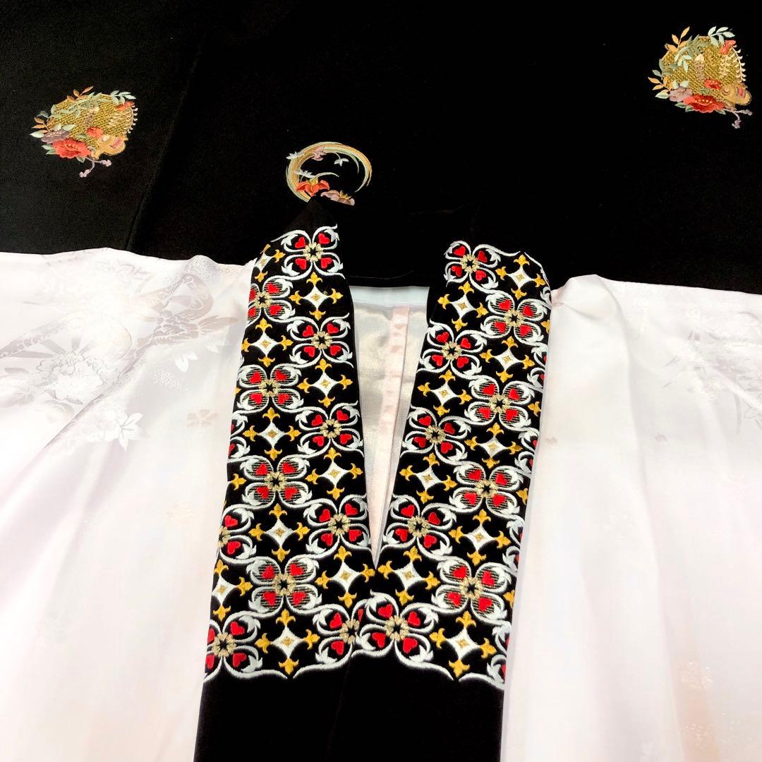 ■黒■無地振袖■刺繍■正絹黒振袖フルセット■成人式■振袖一式