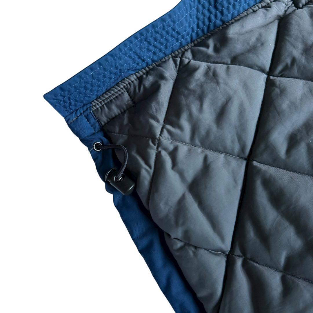 ランズエンド 中綿ジャケット コート 青 USA ビンテージ フード付 00s