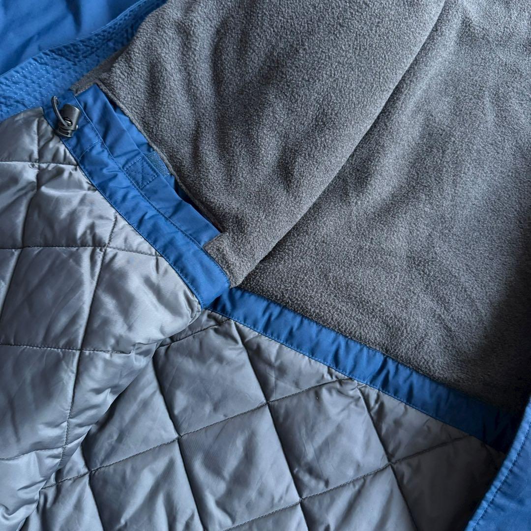 ランズエンド 中綿ジャケット コート 青 USA ビンテージ フード付 00s