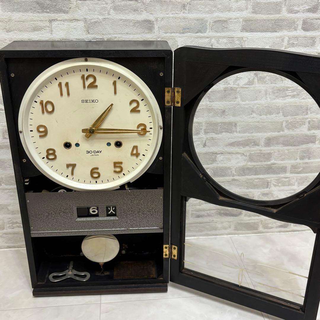 SEIKO 精工 30DAY 振り子時計 ゼンマイ式 昭和レトロ