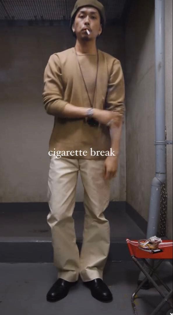 PABLO VINCI Oiled chino trousers L ナチュラル