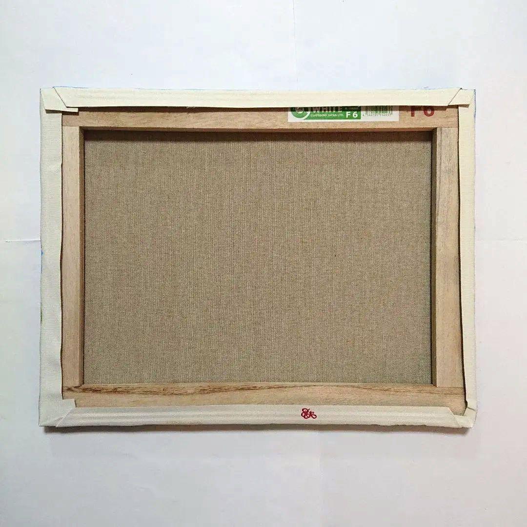 【虹が輝く時】アクリル画 F6 風景画 絵画