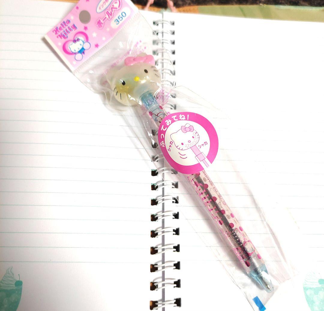 ハローキティ ボールペン ピンク　マラカス　レトロレア　サンリオ