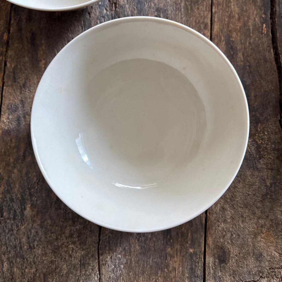 希少　砥部焼　淡黄磁　深皿　五客　白磁　白高麗