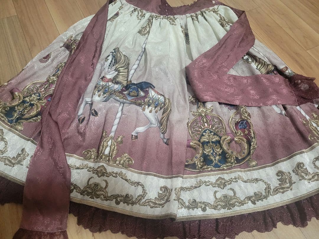 axes femme kawaii グランドフィナーレミディスカート ワイン