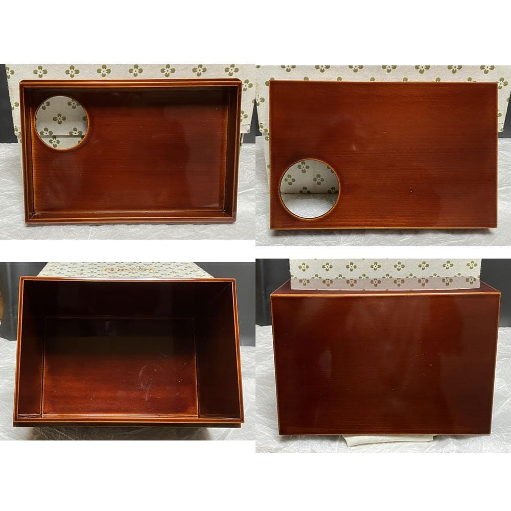 春慶塗 利休茶箱 野点 茶箱 抹茶碗 杉田祥平 振出 巾筒 棗 【k3374】