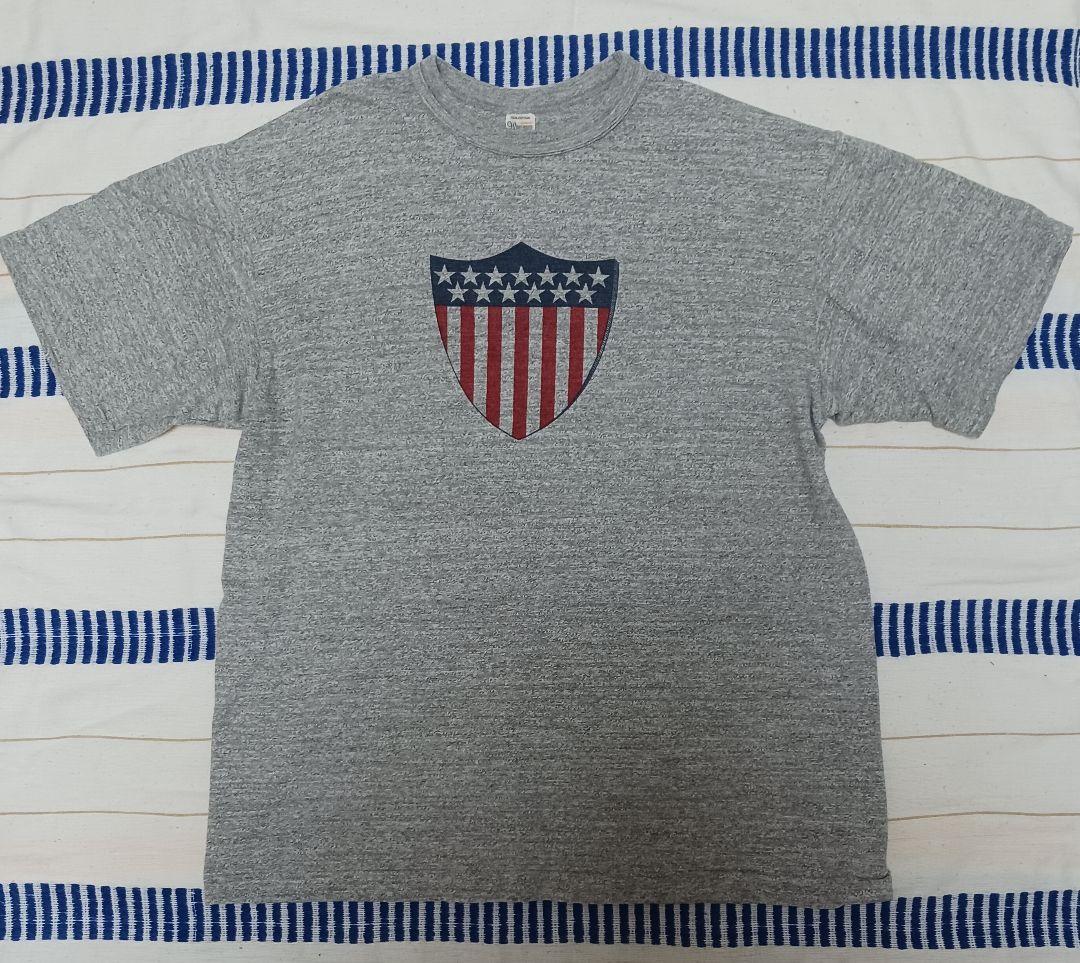 （グレー）WAREHOUSE × BEAMS PLUS　別注プリントT