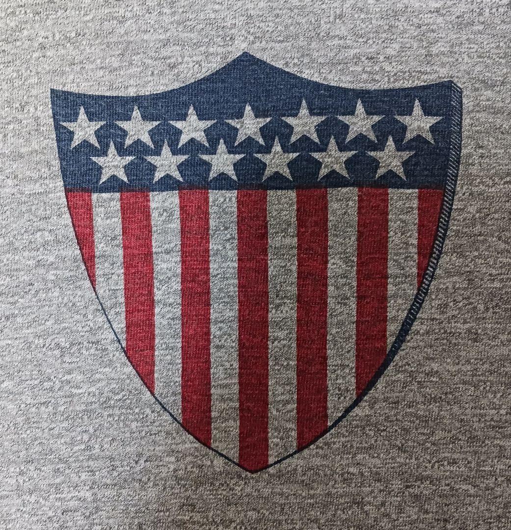 （グレー）WAREHOUSE × BEAMS PLUS　別注プリントT