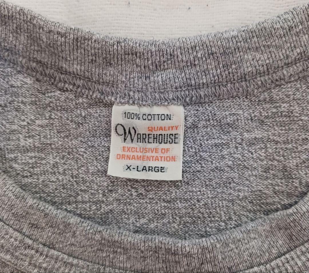 （グレー）WAREHOUSE × BEAMS PLUS　別注プリントT