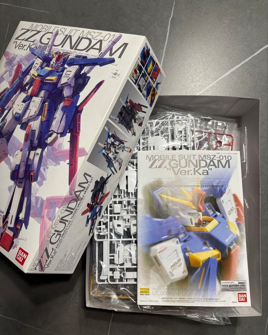 MG ガンプラ ZZガンダム Ver.Ka 未組立 中袋未開封 説明書付