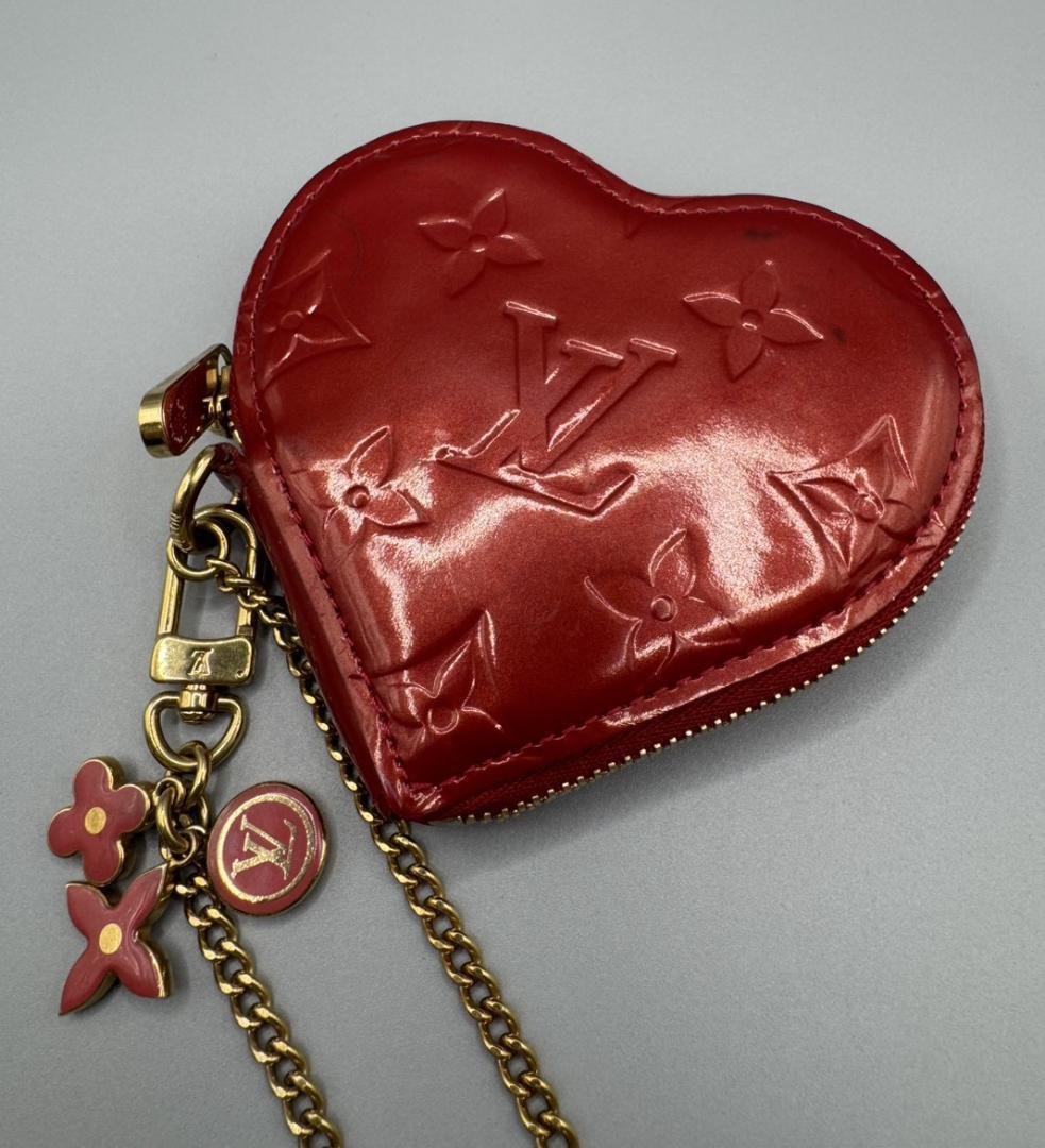 【イベントやギフトに】LV ヴェルニ ポルトモネ クール ハート型 赤 廃盤