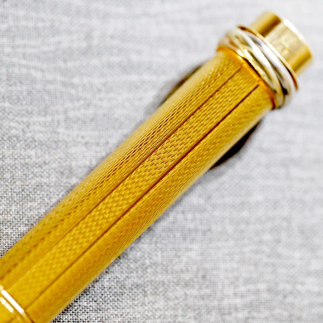 【美品 送料込み】カルティエ ボールペン トリニティ ゴールド プレート