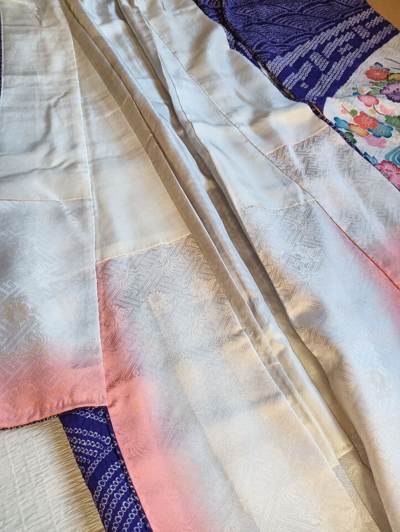 なっちゃん　振袖フルセット　絞りに型染　古典柄　美品　トールサイズ