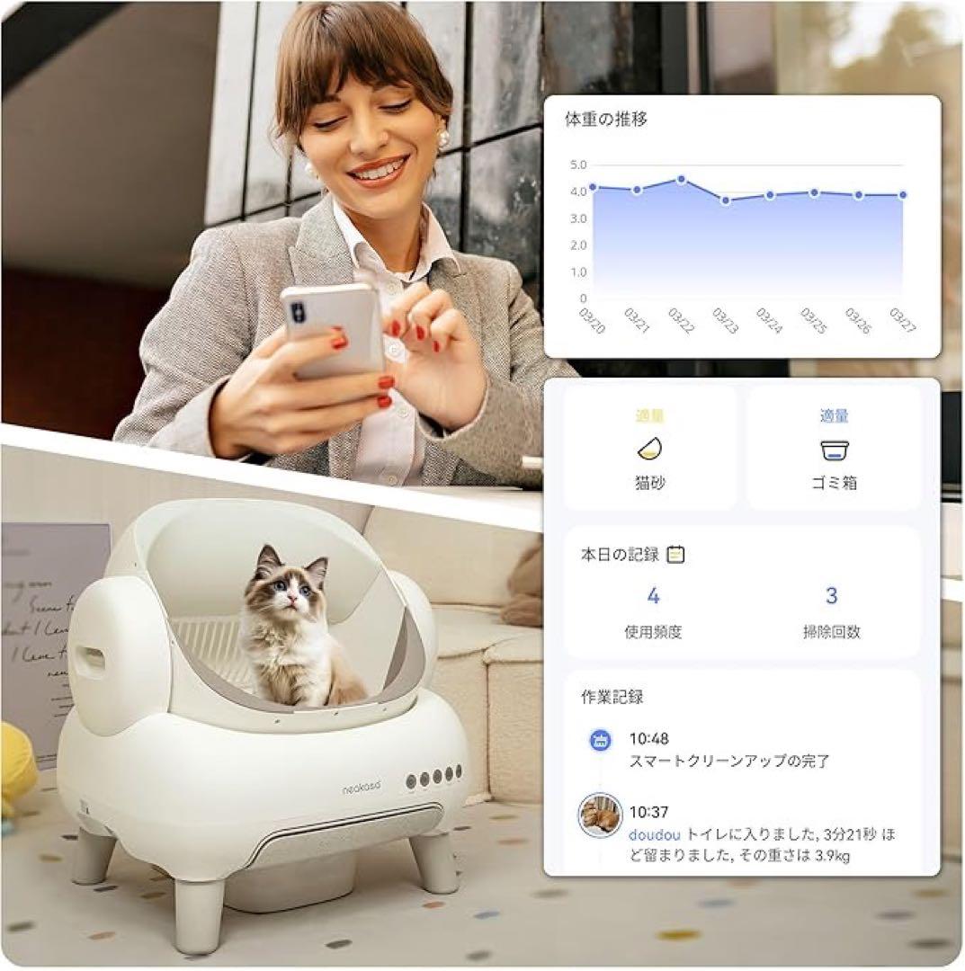 Neakasa M1 PLUS 全自動猫トイレ　猫砂取りマット付