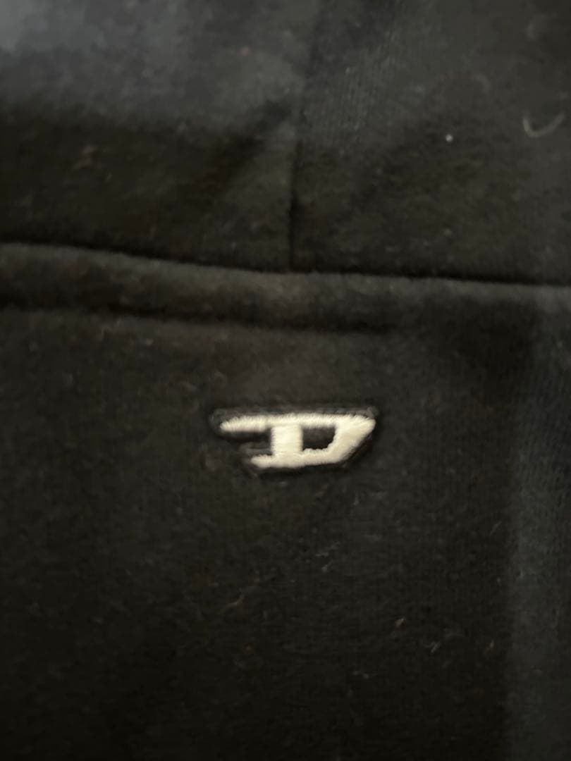 DIESEL SPORT ロゴライン ジップパーカー 黒