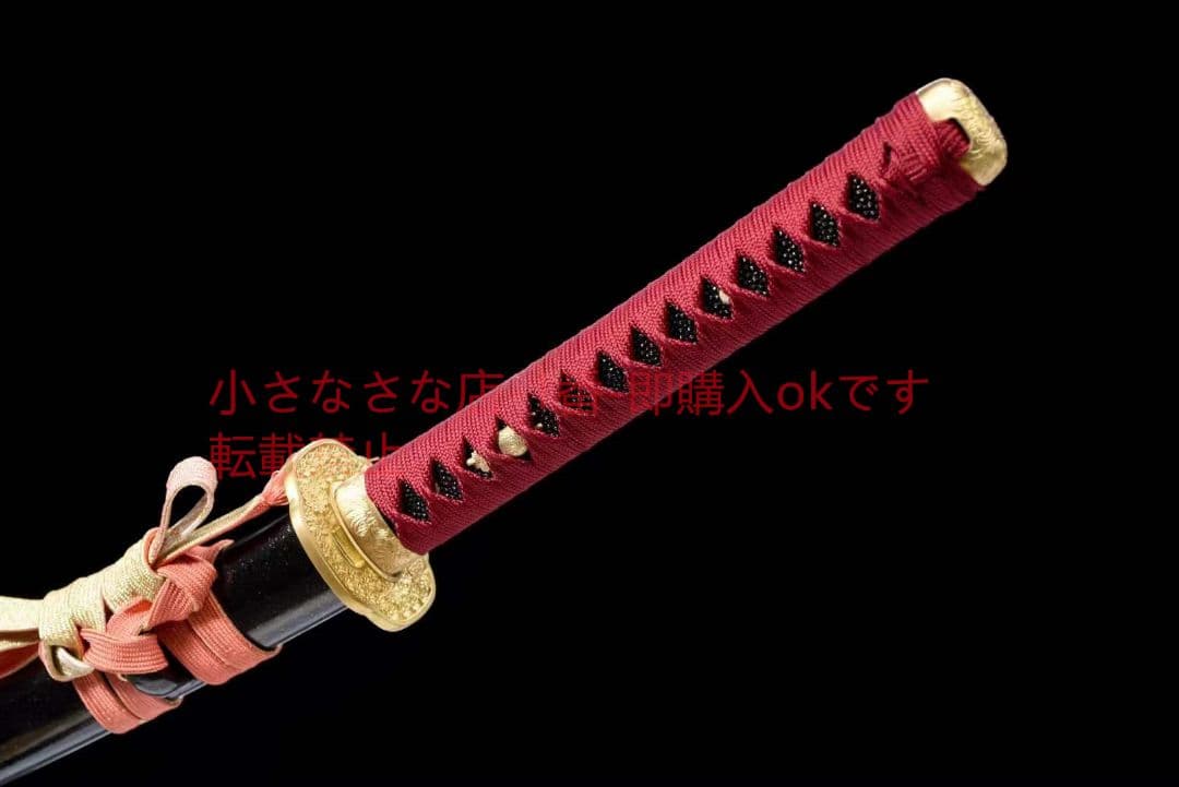 26寸銅装鋒鋼超鏡面武士刀『鏡面紅武士』 古兵器 武具 刀装具 日本刀 居合刀