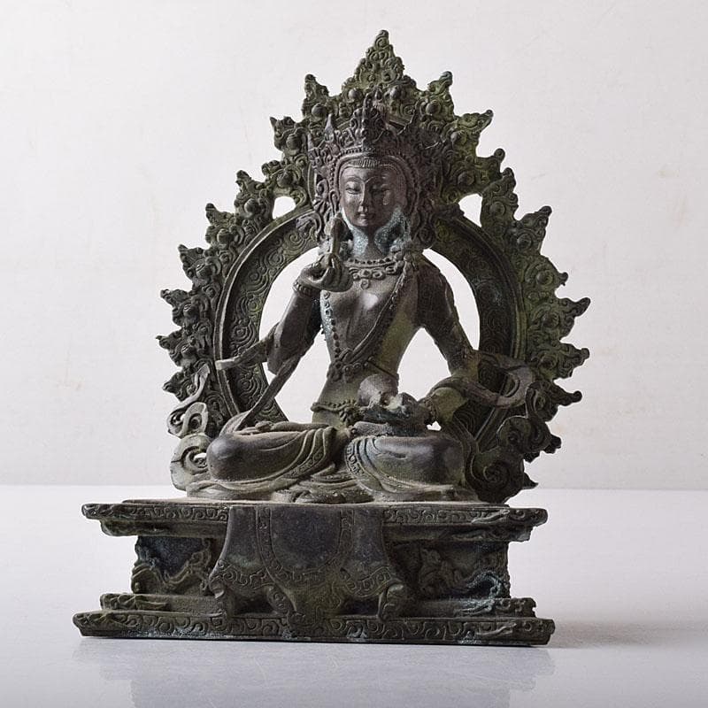 仏教美術　古銅青銅　チベット仏　仏像　置物　Ｖ　7727
