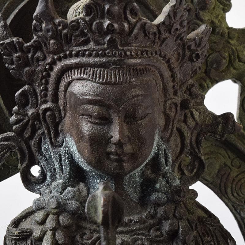 仏教美術　古銅青銅　チベット仏　仏像　置物　Ｖ　7727