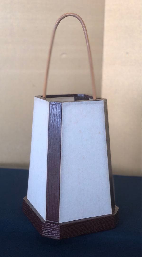 《R》茶道具 夜咄 足元行灯一対 露地行灯 照明 行燈 元箱 260120き5