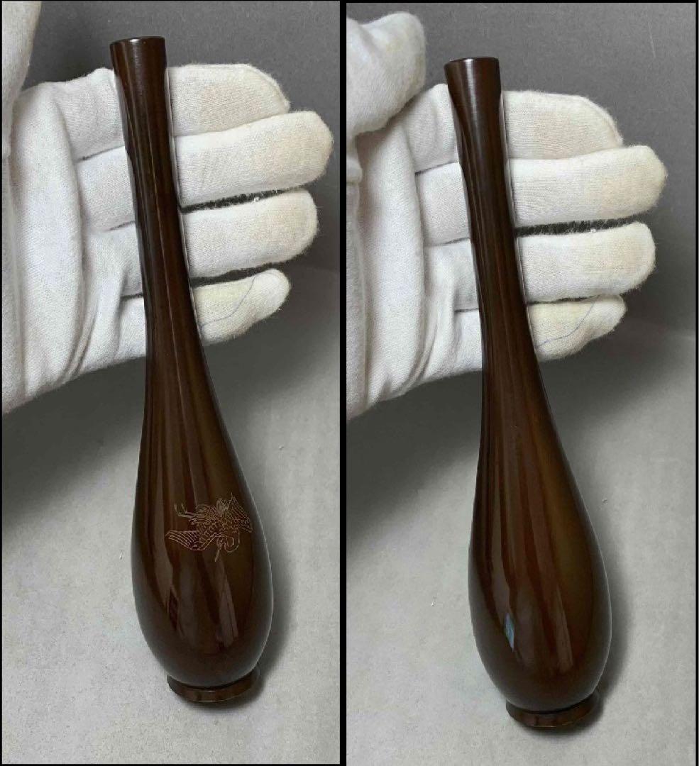 茶道具　鶴の絵　花入　竹影堂