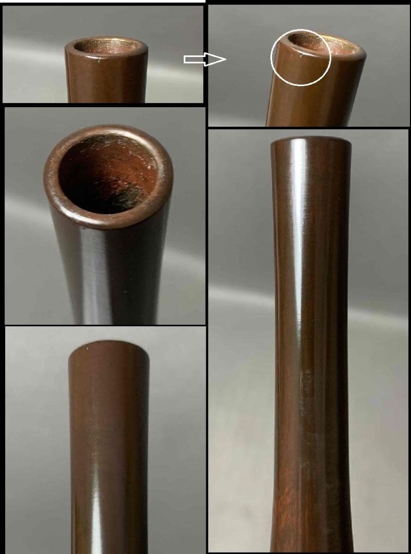 茶道具　鶴の絵　花入　竹影堂