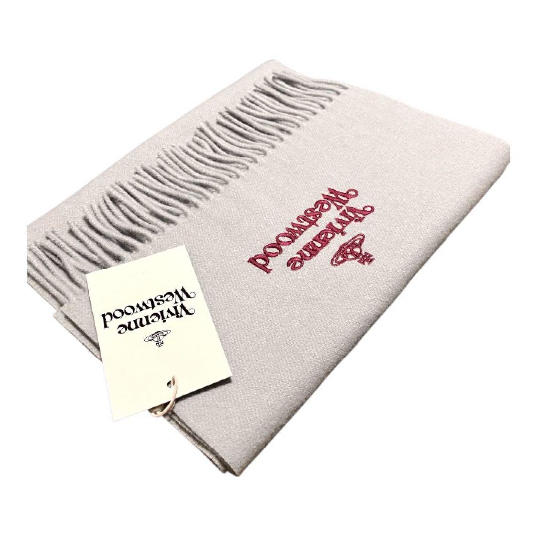 ヴィヴィアンウエストウッド ウール マフラーレディースメンズ グレー【最終値下】