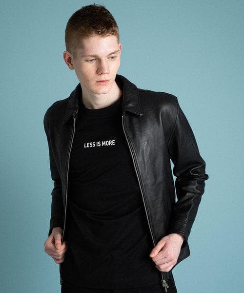 美品 UNITED TOKYO レザー 襟付き ライダース M ブラック