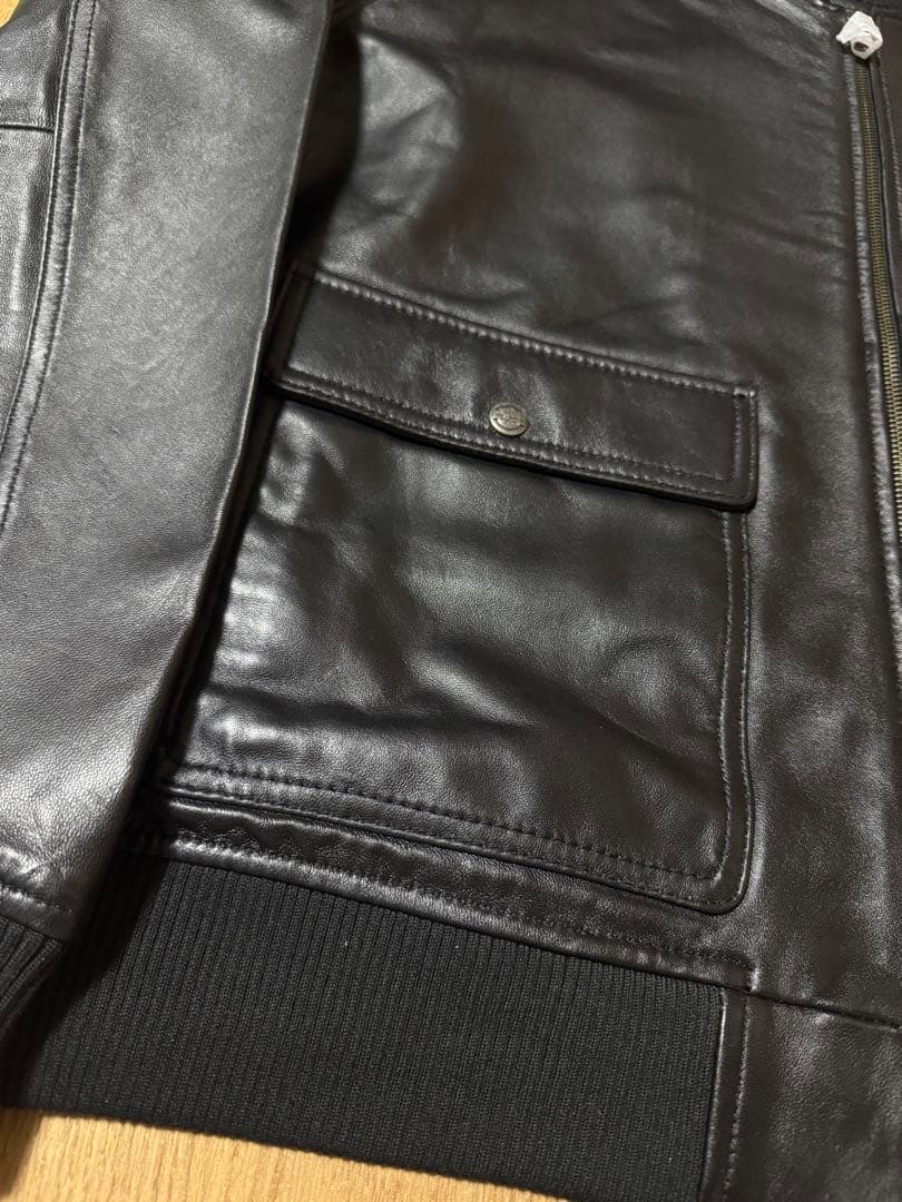 タグ付 HARLEY DAVIDSON 型押しロゴ 羊革 レザージャケット XL