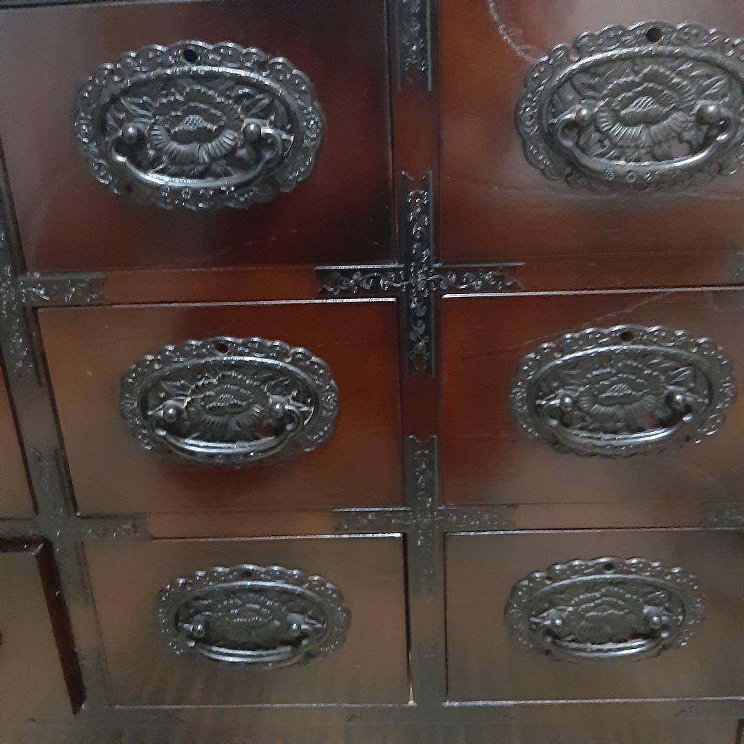 アンティーク 階段 箪笥 引き出し鍵付き 74×76×45 右上がり