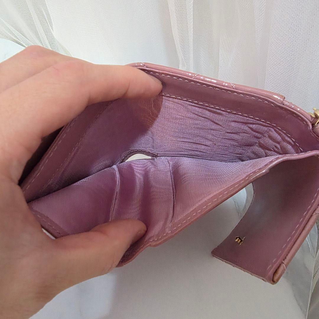 Christian Dior ピンク 三つ折り財布