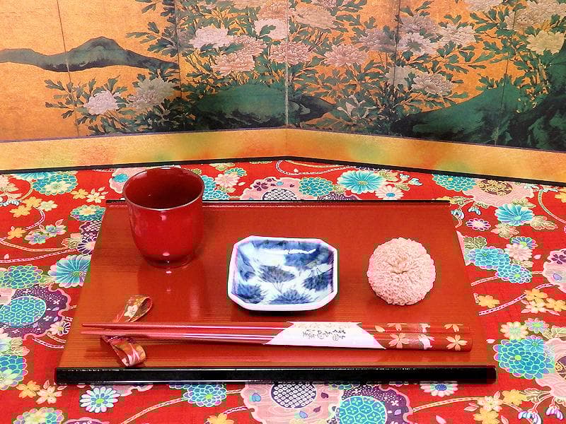 古伊万里　染付　竹笹紋の図　四方角　豆皿　E598AS-CTy