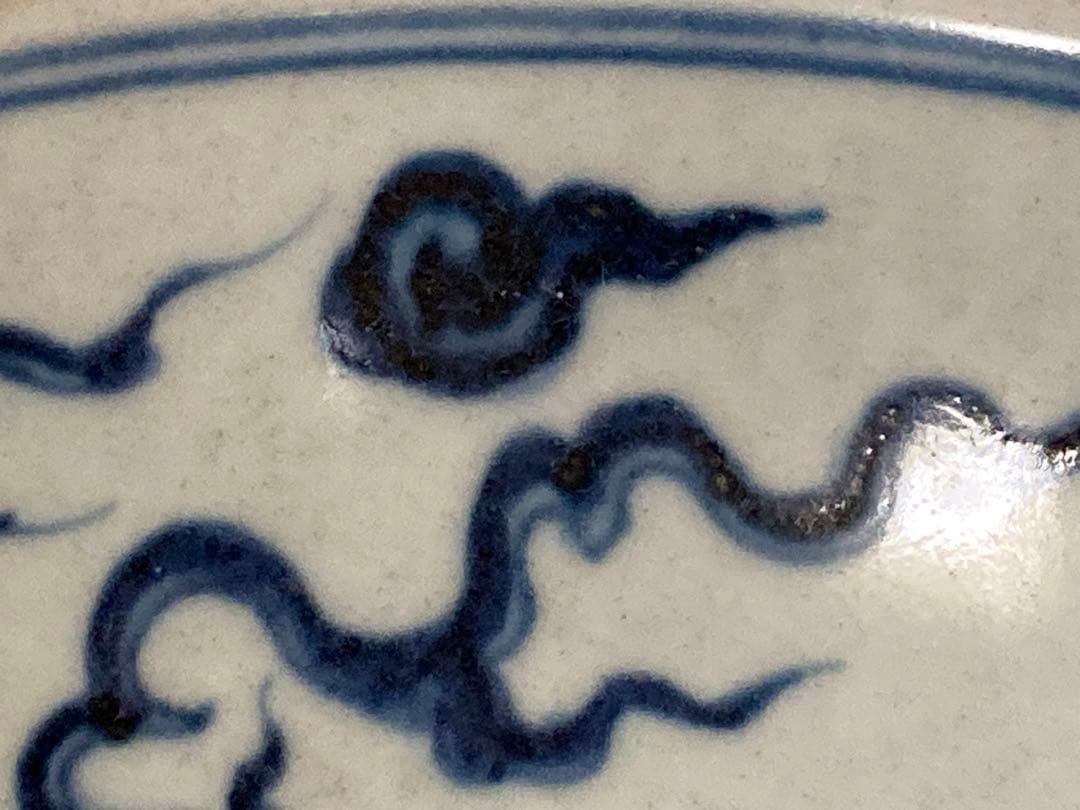 中国骨董／青白磁の馬と龍の花瓶／大明永樂年製／高さ約37 cm