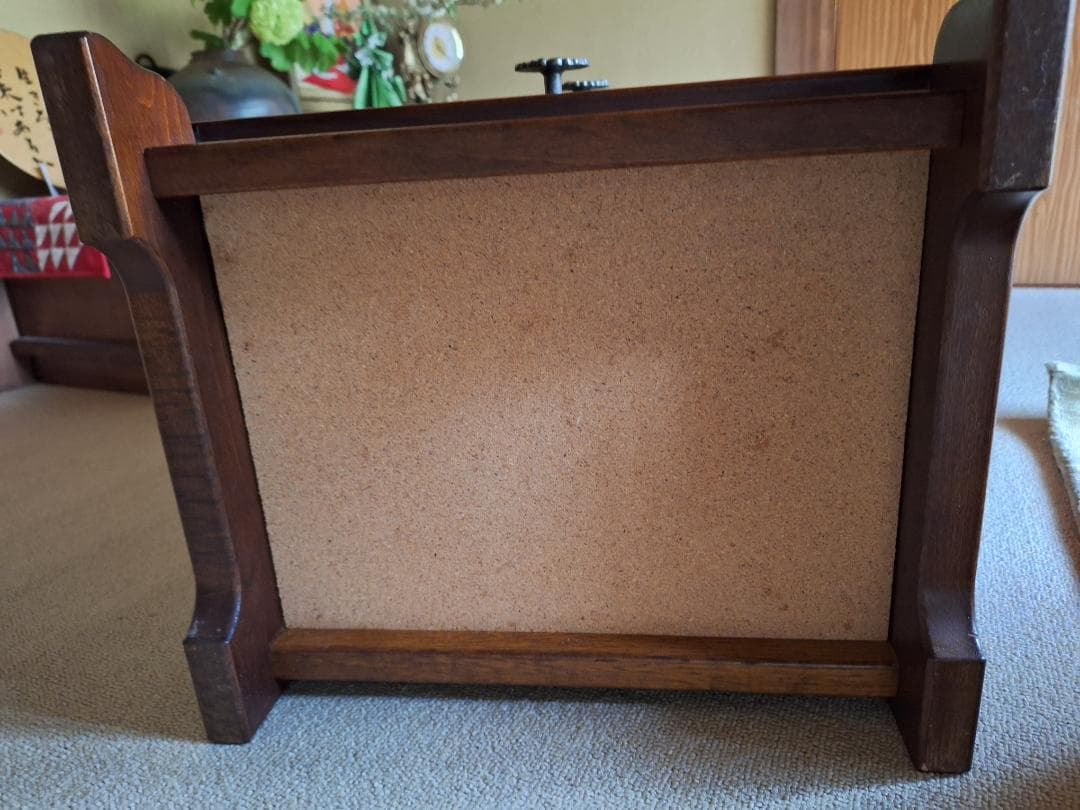 美品!【カリモク家具 】karimoku/コロニアル 電話・FAX台/チェスト