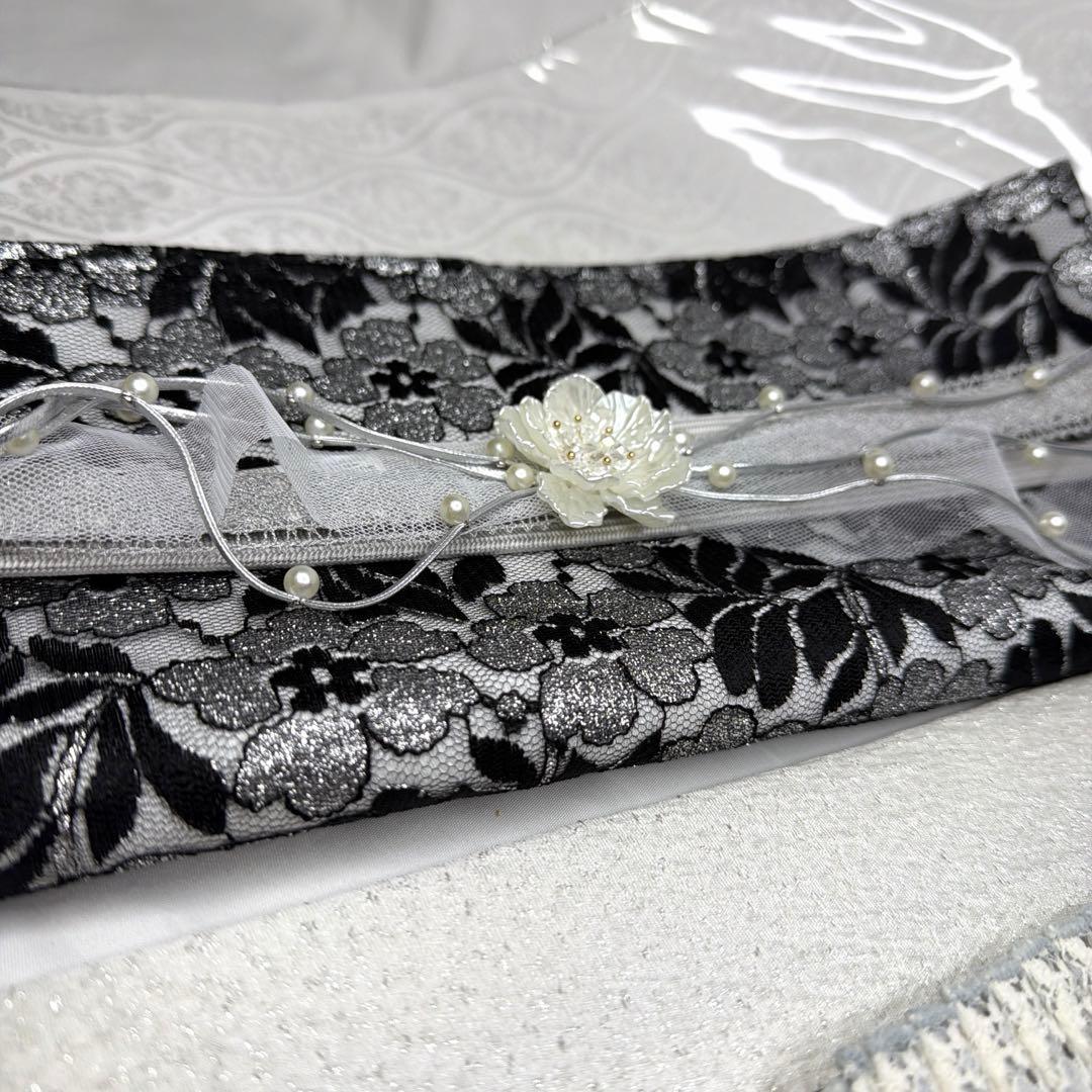 新品　2026年新作　シルバー　帯締め　帯揚げ　半襟　重ね襟　セット