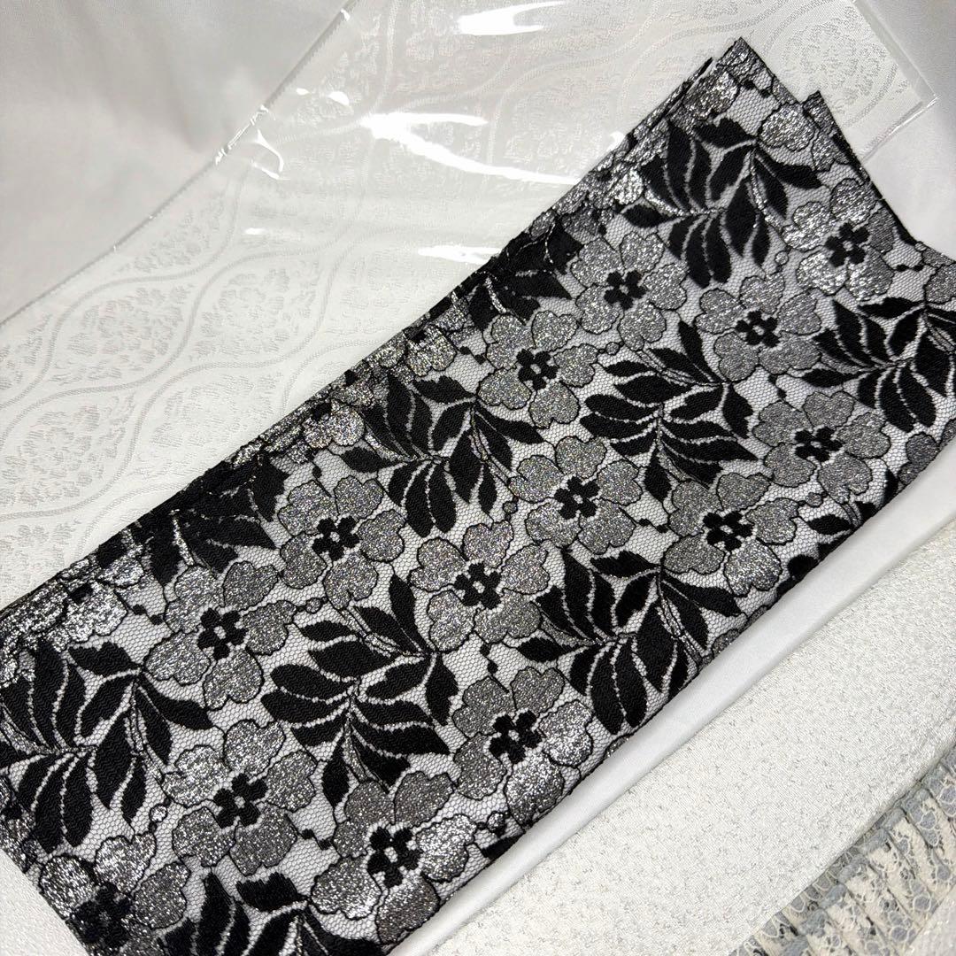 新品　2026年新作　シルバー　帯締め　帯揚げ　半襟　重ね襟　セット