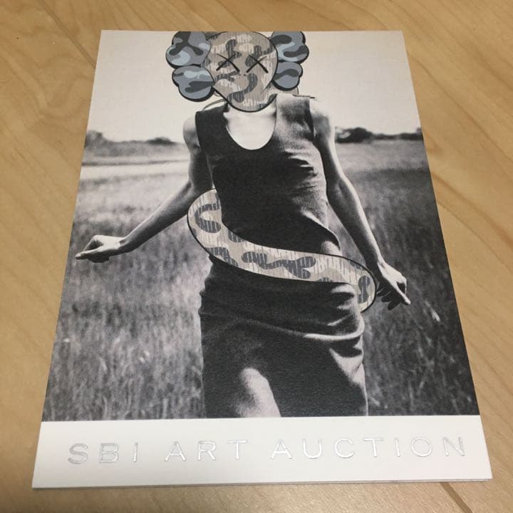 超希少 非売品 2019 SBI オークション KAWS 案内状 1枚