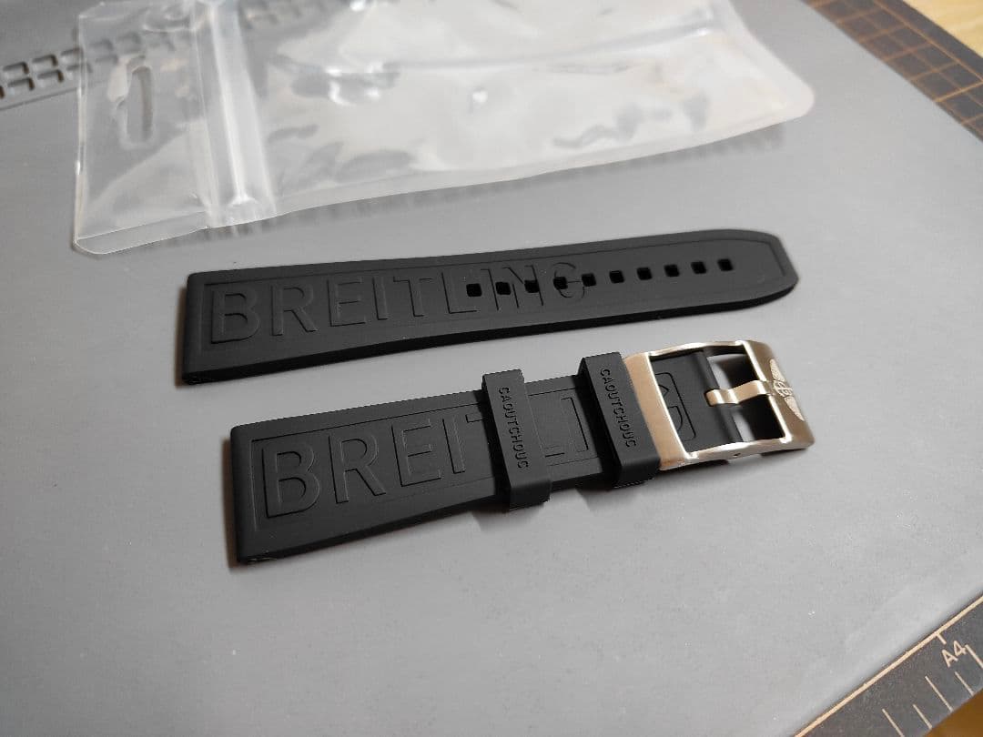 24mm　未使用　ブライトリング　ラバーバンド　BREITLING