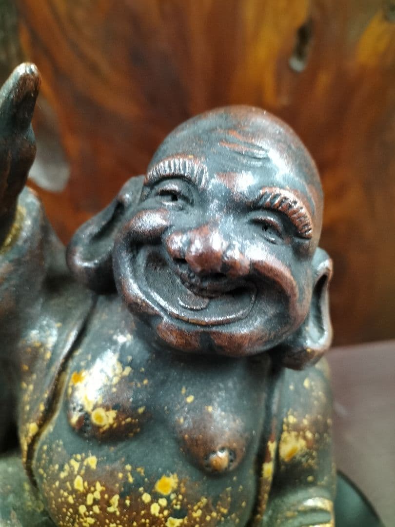 布袋尊　備前焼