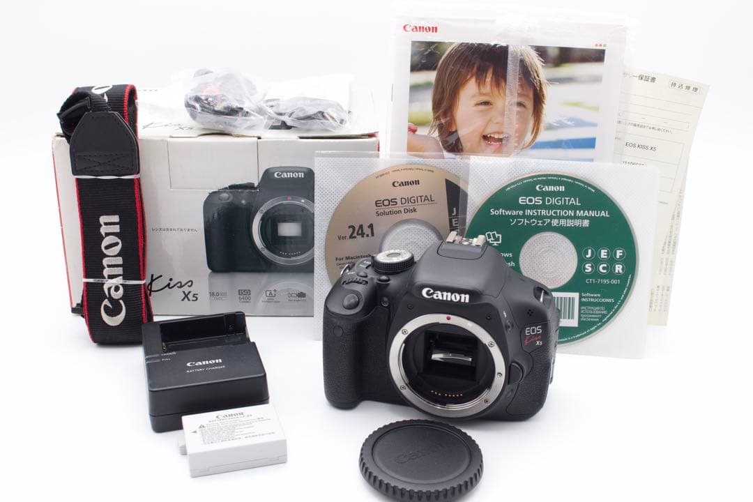 Canon EOS Kiss X5 ボディ　元箱付き　付属品完備　画面回転