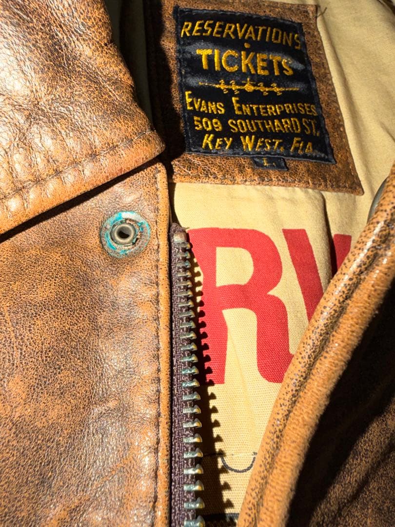 90's A-2 フライト レザージャケット ブルゾン 本革 ショート丈 羊