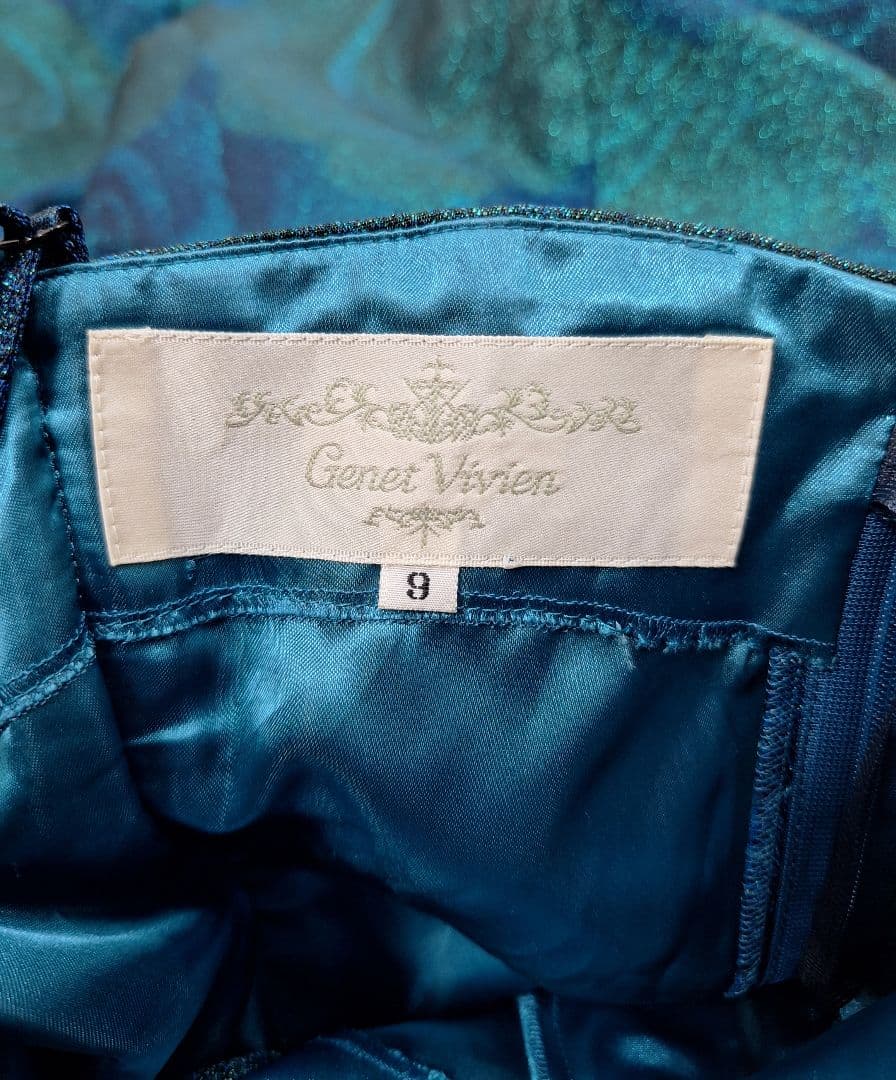 美品 Genet Vivien ローズ柄パーティードレス